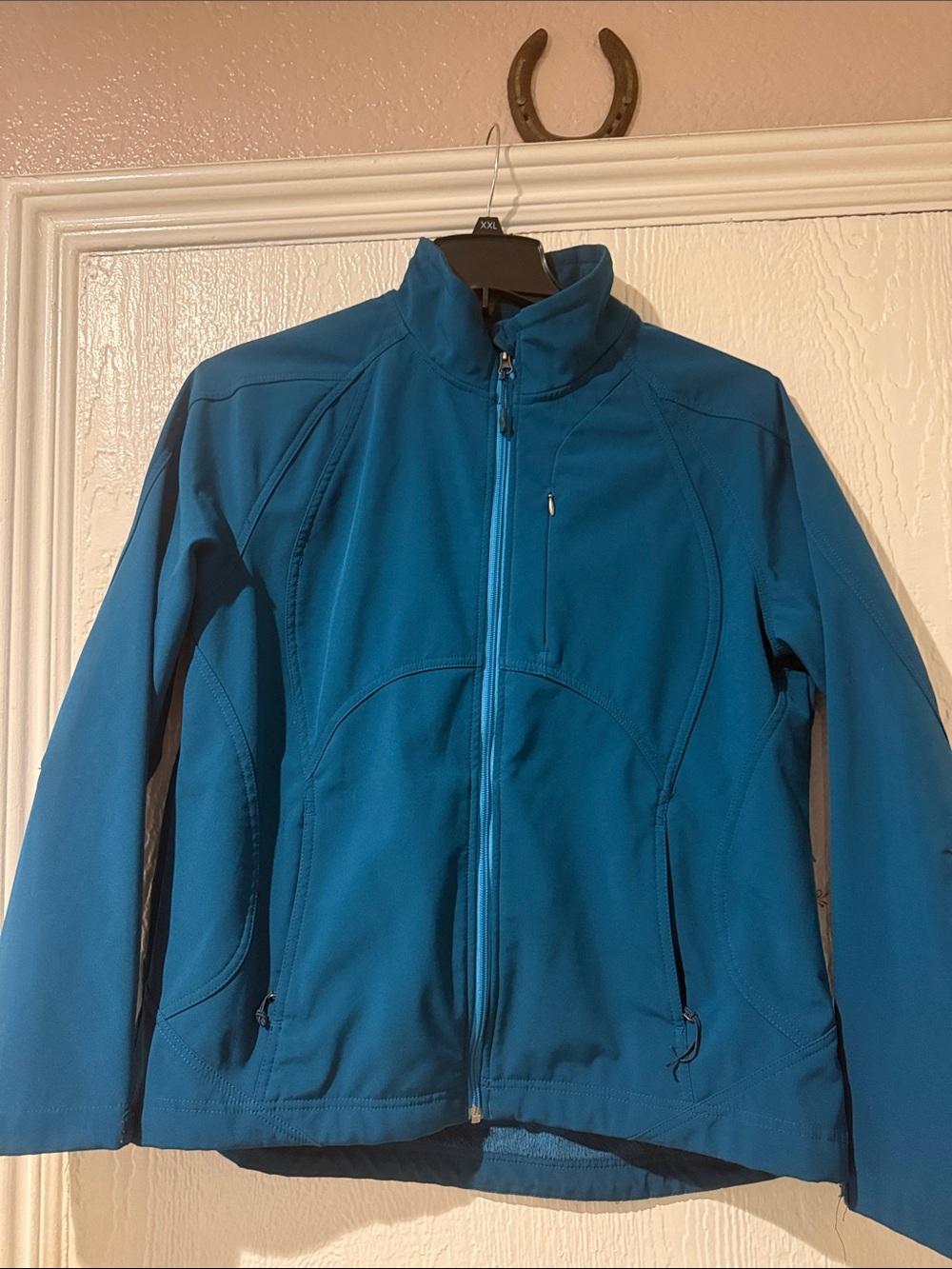 Women's Teal Full-Zip Softshell Jacket